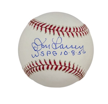 Don Larsen Signed Official Major League Baseball w/ "WS PG 10-8-56" Inscription